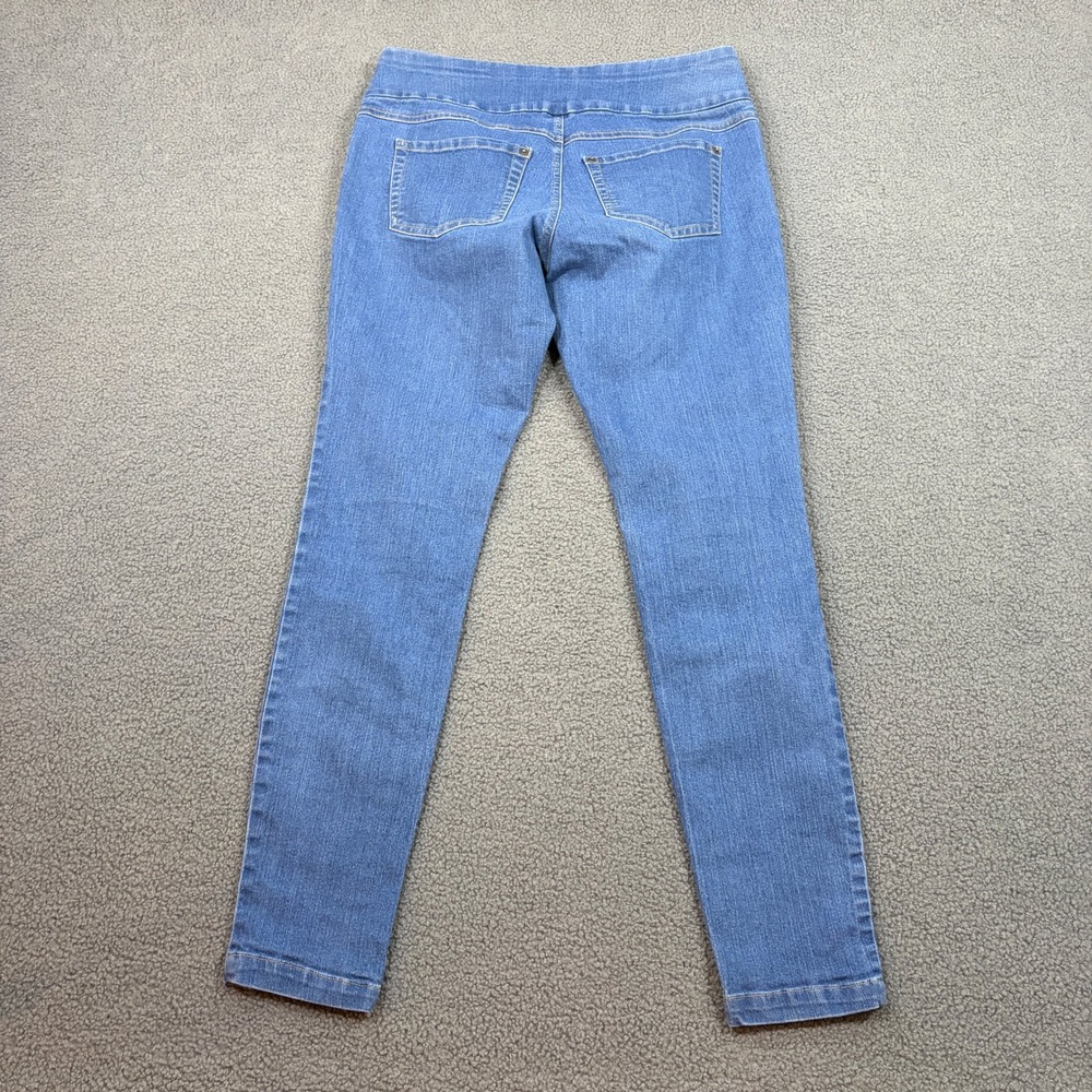 Hue Jeggings Womens Medium Blue Denim Leggings Pull On Skinny Stretch 8579 - Picture 6 of 8